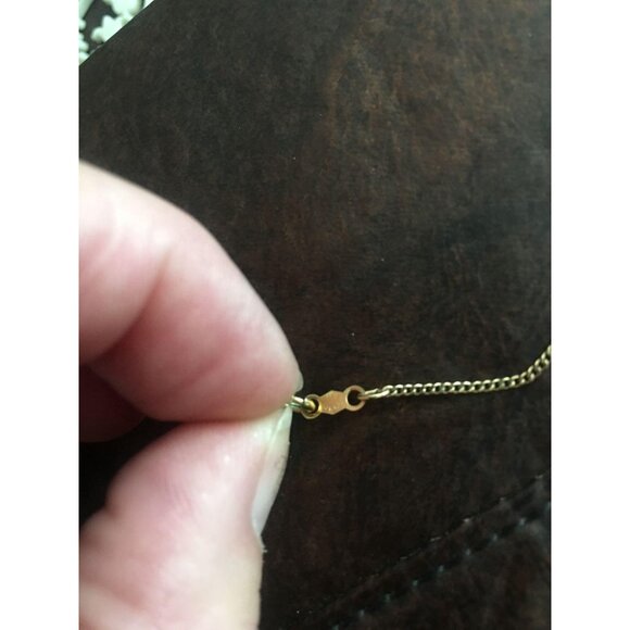 Beautiful 14ktgf chain and cut out floral pendant - Picture 4 of 4